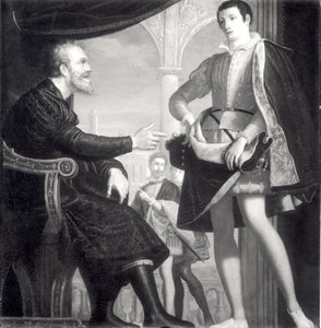 Michelangelo (1475-1564) e Francesco I (1541-87) de Medici da Cosimo Gamberucci or Gambaruccio