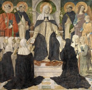 Santa Caterina da Siena come Madre Spirituale del Secondo e Terzo Ordine di San Domenico da Cosimo di Lorenzo Rosselli