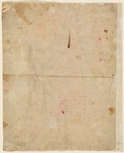 La testa di San Giorgio e piani architettonici (verso) da Cosmas Damian Asam