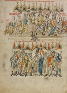 Famiglia di Berthold IV di Merania. Il matrimonio di Edvige e Enrico, 1353 da Court workshop of Duke Ludwig I