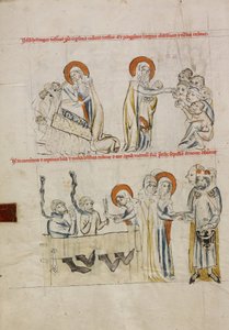 Hedwig che cura i malati; Hedwig che cura i prigionieri da Court workshop of Duke Ludwig I of Liegnitz and Brieg