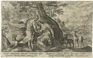 Apollo e Giacinto (Metamorfosen van Ovidius) da Crispijn van de Passe (I)