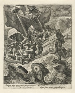 Giona gettato in mare dai marinai da Crispijn van de Passe (I)