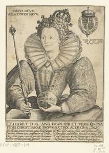 Ritratto di Elisabetta I Tudor, a mezzo busto da Crispijn van de Passe (I)