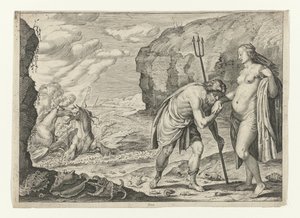 Nettuno e Caenis da Crispijn van de Passe (II) (attributed to)