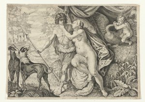Venere e Adone da Crispijn van de Passe (II) (attributed to)