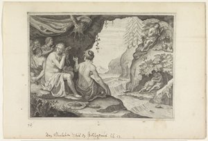 Polifemo e Aci amano Galatea da Crispijn van de Passe (II)