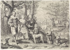 Ritratto di Guy Michel Lejay e la sua famiglia da Crispijn van de Passe (II)