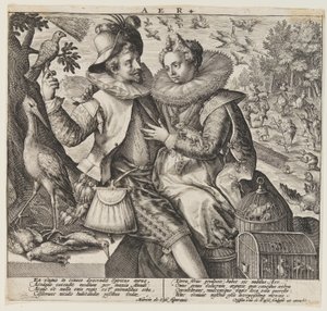 Aer (Aria), da Gli elementi da Crispijn van de Passe I