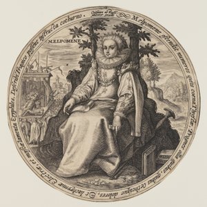 Melpomene, da Le Muse da Crispijn van de Passe I