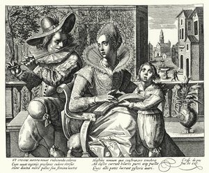 Il concerto di famiglia da Crispin I de (after) Passe