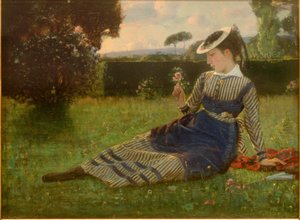 Alaide Banti nel giardino