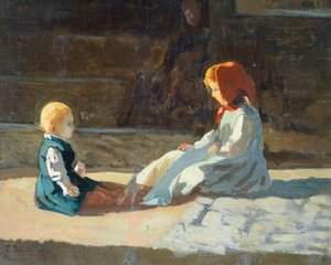 Bambini al sole, circa 1860, di Cristiano Banti