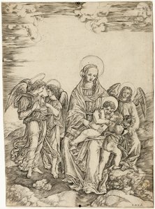 La Vergine e il Bambino con San Giovanni e tre angeli da Cristofano Robetta