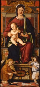 La Vergine e il Bambino in trono con due angeli musicanti da Cristoforo Caselli