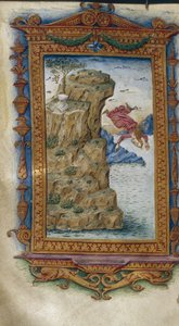 Saffo che si getta in mare Illustrazione per Le Eroidi di Ovidio, 1485-1499
