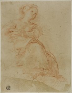 Donna seduta sulle nuvole da Cristoforo Roncalli