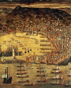 Veduta di Genova e del suo porto da Cristoforo de Grassi