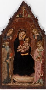 Vergine e Bambino con due angeli e santi Antonio Abate e Caterina d