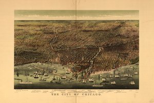 La città di Chicago da Currier and Ives