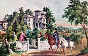 Vita di campagna americana, mattina di maggio, 1855 da Currier and Ives