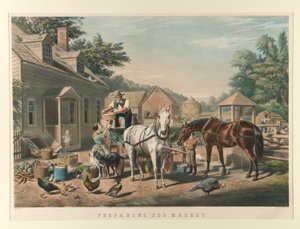 Preparativi per il mercato da Currier and Ives