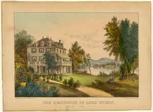 La residenza di Lord Byron da Currier and Ives
