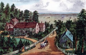 La casa del contadino occidentale, 1871 da Currier and Ives