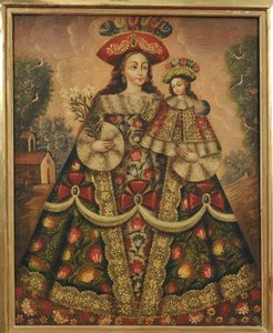 La Madonna dei Pellegrini e il Bambino da Cuzco School
