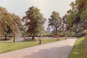 Guardando verso Westminster, Giardino di Marlborough House da Cyril Ward