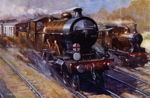 La Southern Belle che traina carrozze Pullman sul servizio espresso della London, Brighton and South Coast Railway da Londra a Brighton da Cyrus (after) Cuneo