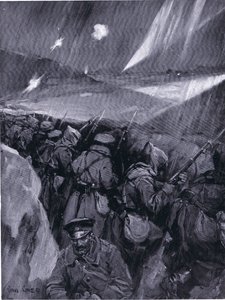 I bulgari assediano Adrianopoli (1912-1913) Guerra dei Balcani, da La storia delle nazioni di Hutchinson (Volume 4) pubblicata da Hutchinson, c. 1920 da Cyrus Cuneo