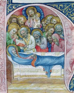 Sepoltura della Vergine, dal Liber Viaticus di Jean de Stredy, dopo il 1360