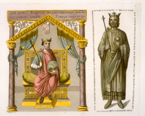 Carlo II (il Calvo) sul trono, da un manoscritto nella Biblioteca di Colberg, tavola 6 da 