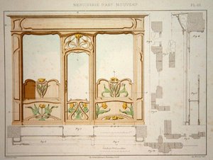Progetto per una facciata di negozio, illustrazione da 