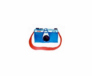 Macchina fotografica (inchiostro su carta) da Daisy de Villeneuve