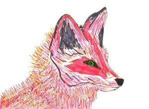 Volpe (punta di feltro su carta)