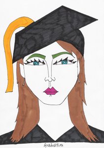 Laurea (pennarello su carta) da Daisy de Villeneuve