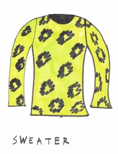 Maglione (pennarello su carta) da Daisy de Villeneuve
