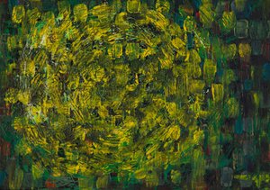 Verde vivace, giallo, astratto