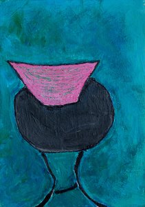 Figura astratta rosa da Dale Hefer & Family
