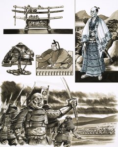 Il mestiere del samurai è la rapina e la violenza (gouache su carta)
