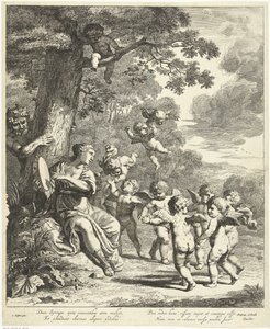 Pan e Siringa con putti danzanti