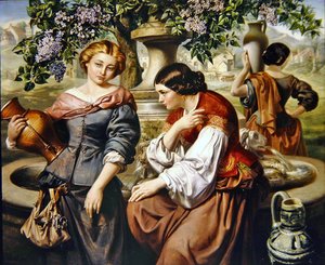 Le pettegole del villaggio da Daniel Maclise
