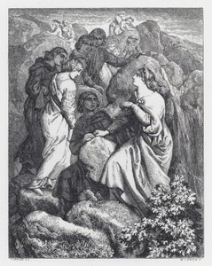 Illustrazione per la poesia di Tennyson, La Principessa da Daniel (after) Maclise