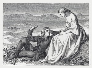 Illustrazione per il poema La Principessa di Tennyson (incisione) da Daniel (after) Maclise