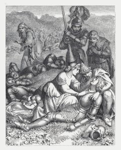 Illustrazione per il poema La Principessa di Tennyson (incisione) da Daniel (after) Maclise