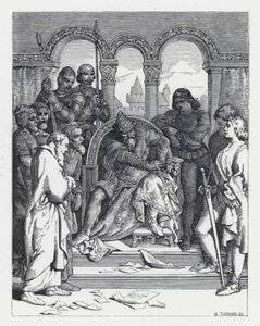 Illustrazione per il poema La Principessa di Tennyson (incisione) da Daniel (after) Maclise