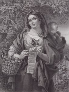 Il Cantastorie (incisione) da Daniel (after) Maclise