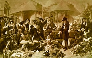 Pietro il Grande al cantiere navale di Deptford da Daniel 1806 70 Maclise
